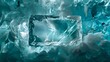 Quiet Contemplation: Object Immobilized in Blue Ice