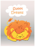 Fototapeta  - sweet dreams nursery card