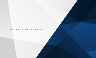 Wall Mural - white and blue modern abstract background with polygonal texture. dark blue and white abstract backd