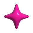 3d Vector pink Star illustration.