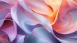 Vividly colored abstract waves undulating with a fluid sense of movement and light, silk fabric pastel color palette, background