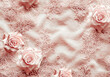 Elegant Roses on Lace Background