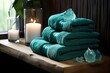 Jade Green Towels: Mystical Crystal Cave Bathroom Inspirations for a Luxurious Feel