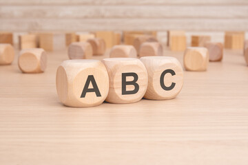 Wall Mural - the word cubes formed ABC It's an abbreviation for Always Be Closing