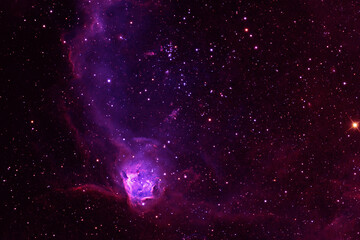 Wall Mural - the cosmic nebula is red. elements of this image furnished by nasa