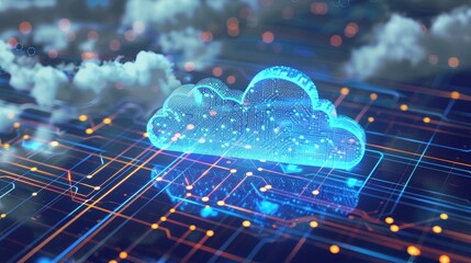 Poster - Cloud cost optimization strategies reducing expenses  AI generated illustration