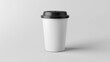 Blank mockup of a travel mug with a wide mouth opening for easy filling and cleaning. .