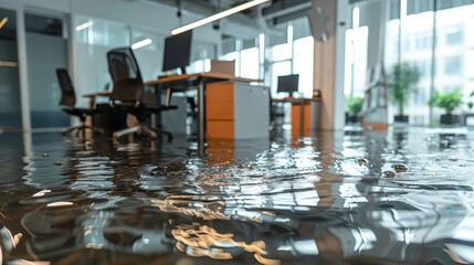 Poster - Disaster recovery plans ensuring business continuity  AI generated illustration