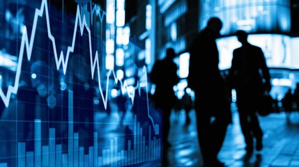Poster - Economic Recession Images illustrating the impact of economic downturns on businesses and individuals including layoffs budget cuts and declining consumer spending  AI generated illustration