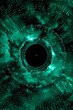 closeup green circular object invasion portrait thumbnail descend deep album trance background