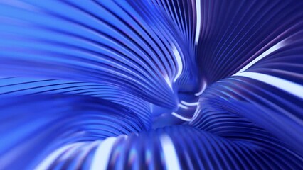 Poster - Abstract animation of energy flow, 3d render, 4k seamless looped video