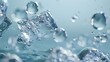 Refreshing Aquatic Composition: Ice and Bubbles