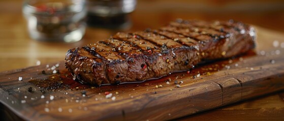 Sticker - Juicy Steak on Cutting Board With Sauce