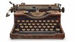 Antique Typewriter Exuding Vintage Charm on Wooden Desk