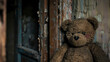 A stuffed bear stood guard at the entrance its glass eyes seeming to follow you as you made your way through the dark and dusty interior. .
