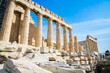 Panoramic view of Parthenon temple in Acropolis, Athens, capital of Greece.