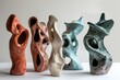 Embark on a visual journey where traditional clay sculptures bring to life the meeting of abstract surrealism and nanotechnology, using unexpected angles to amplify the depth and complexity of each pi