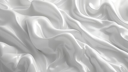 Aufkleber - Detailed close up view of a plain white fabric, showing its texture, weave, and slight wrinkles