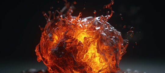 Wall Mural - elemental explosion, fire 43