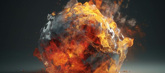 Wall Mural - elemental explosion, fire 42