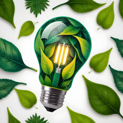 eco light bulb, energy concept