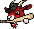 Cute Goat Mascot for Baseball