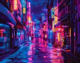 Fototapeta Londyn - Tokyo Neon Lights