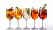 Cocktail Cascade on white background