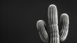 A lone cactus standing tall its spiny arms reaching toward the moon like a silent prayer. .