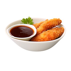 Poster - Crispy japanese Tonkatsu Sauce Isolated On White Background