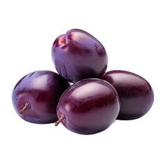 Wall Mural - Tasty Lava Plum Isolated On White Background