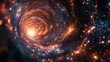Spiral Galaxy Center Illumination