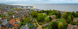 Aerial view of Whitstable, a town  on the north coast of Kent in Britain