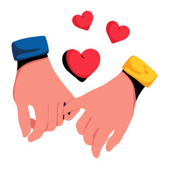 Poster - Grab this flat icon of holding hands 