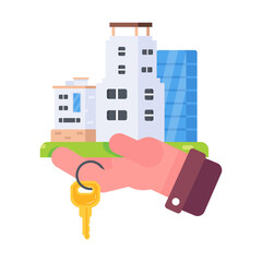 Sticker - Get this flat icon of selling property