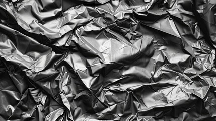 Wall Mural - Top view of crumpled camouflage fabric texture with monochrome filter