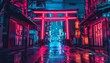 Hiroshima Neon Background