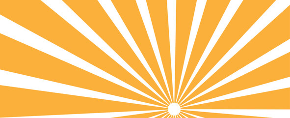 Sun ray retro background vector burst light. Sunrise or sunset retro design. banner, cover, poster, flyer, brochure, website, card, placard. vector illustration