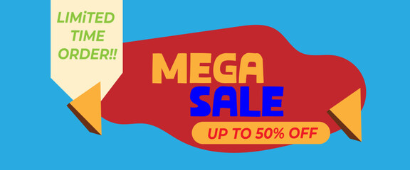 Wall Mural - mega sale banner event