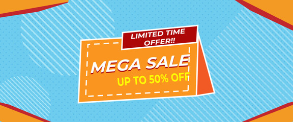 Wall Mural - mega sale banner design