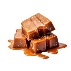 Poster - Delicious Milky Way Simply Caramel Isolated On White Backgorund