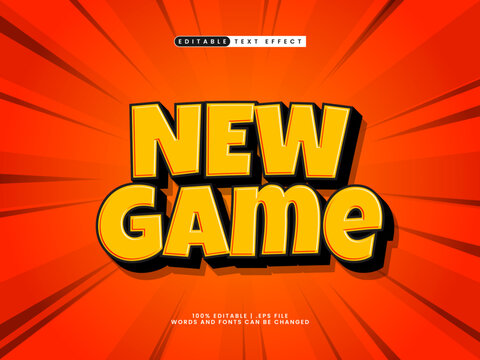 new game editable text effect in game style