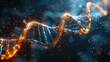 The concept of DNA helix image. Big data in human code. Aesthetic scientific background. Generative AI