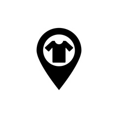 Poster - clothing store location in map pin vector icon, trendy style illustration for web and app..eps
