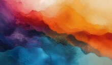 Abstract Watercolor Background With Clouds