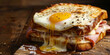a classic croque monsieur, with an egg, generative AI