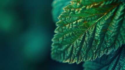 Wall Mural - Close up leaf green background