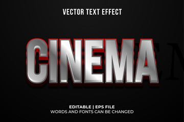Wall Mural - editable 3d cinema text effect
