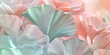 A close shot of ginkgo leaves with pastel color on each leaves and blurry backdrop with a big space for text or product advertisement background, Generative AI.