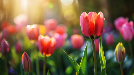 picture of tulip flower field